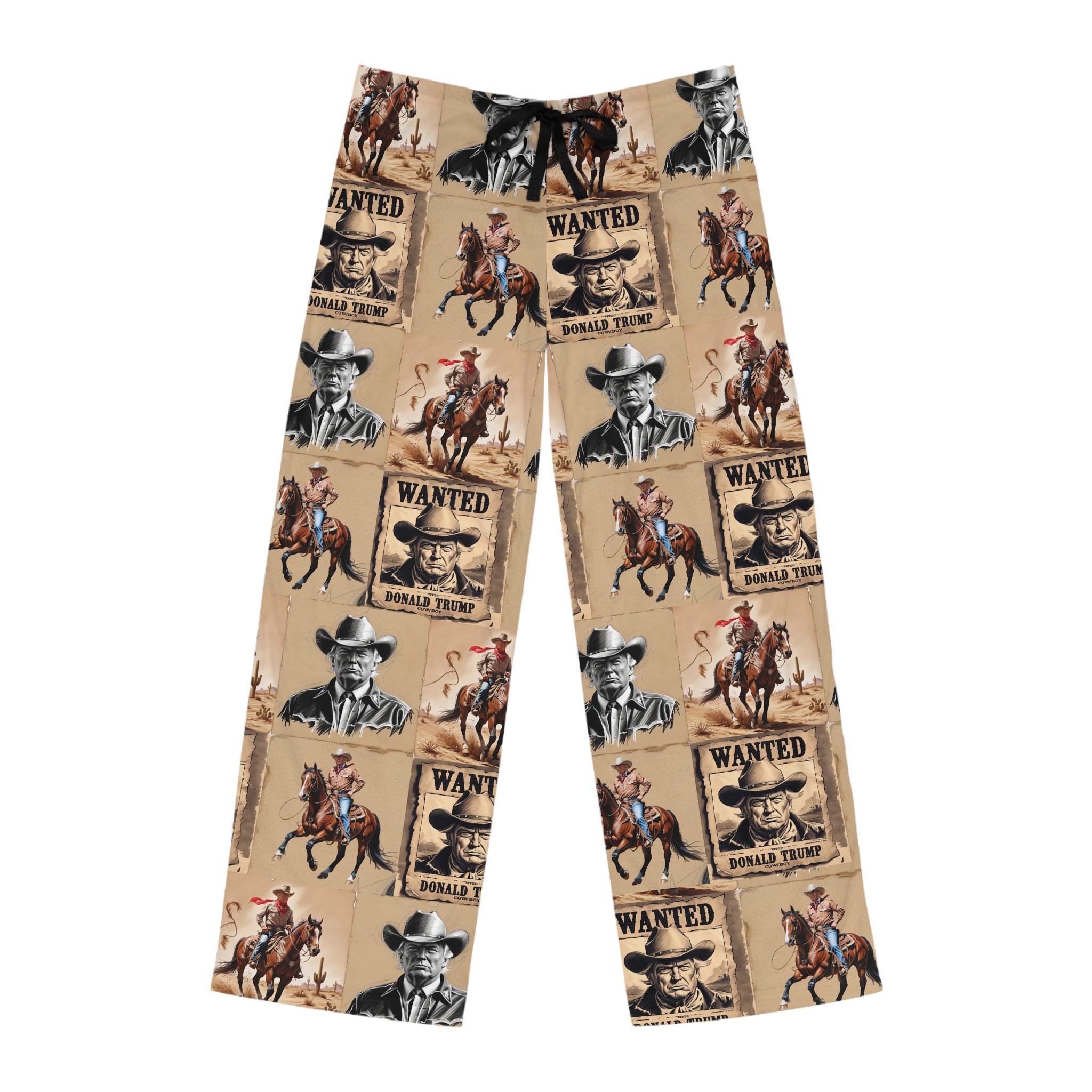 Trump Cowboy Men's Pajama Pants - Trump 2024 Republican MAGA Gift for Dad,christmas gift,santa trump,