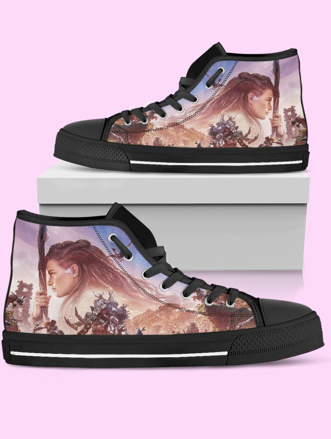 Horizon Forbidden West High Top Shoes, Video Game Shoes