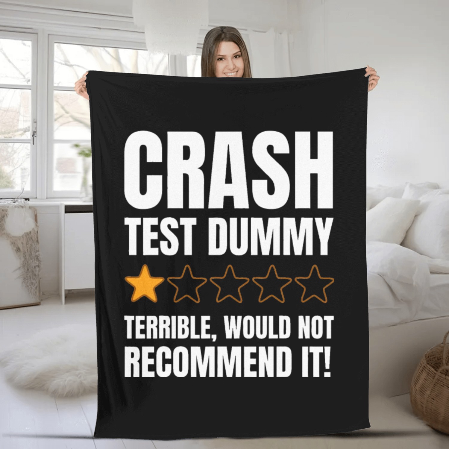 Broken Bone Injury Gifts Crash Test Dummy Fleece Blankets