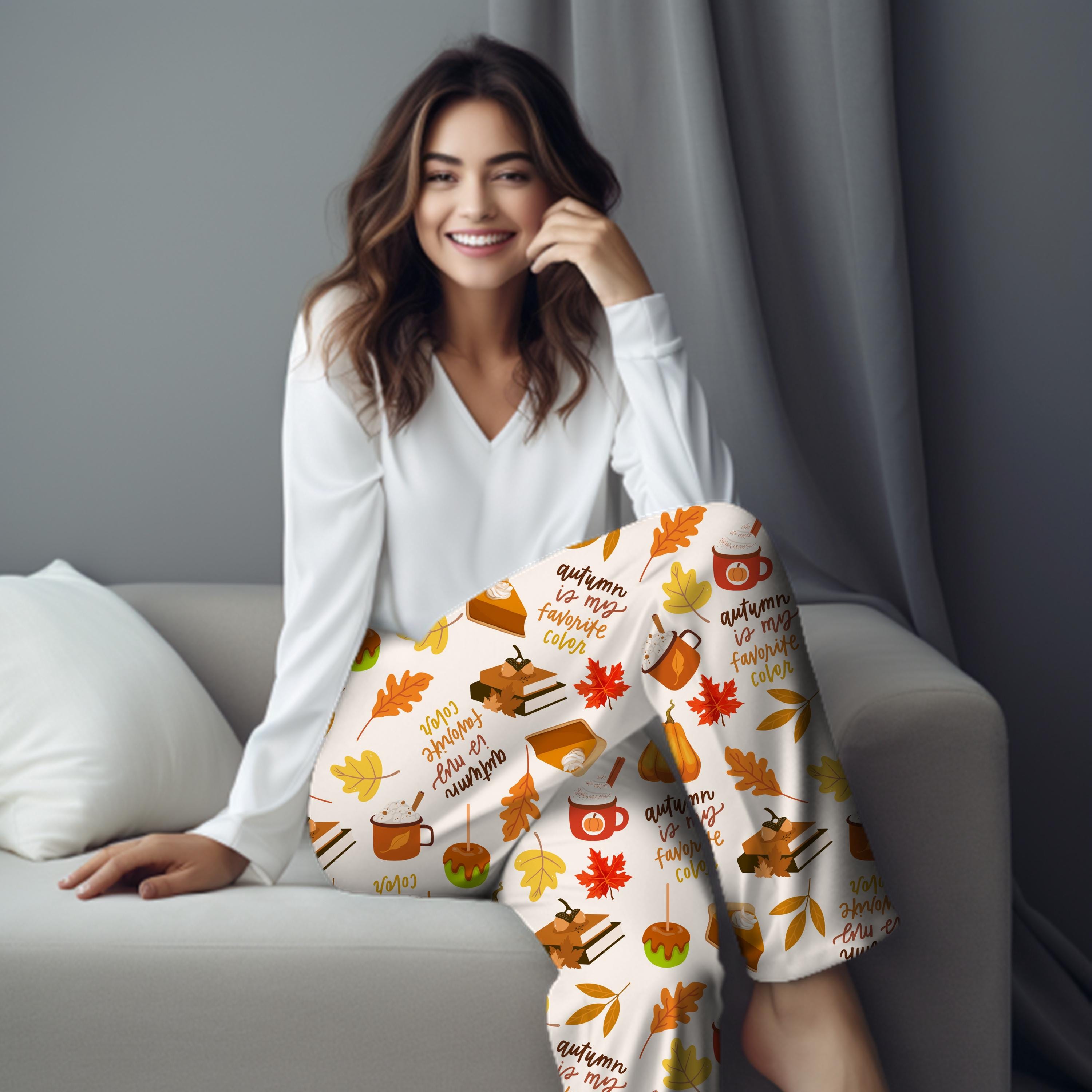Autumn Is My Favorite Color PJ Pants, Lounge Pants, Fall PJ Pants, Friend Birthday Gift, Fall Lover Gift, Fall Vibes Pajama Pants for Her