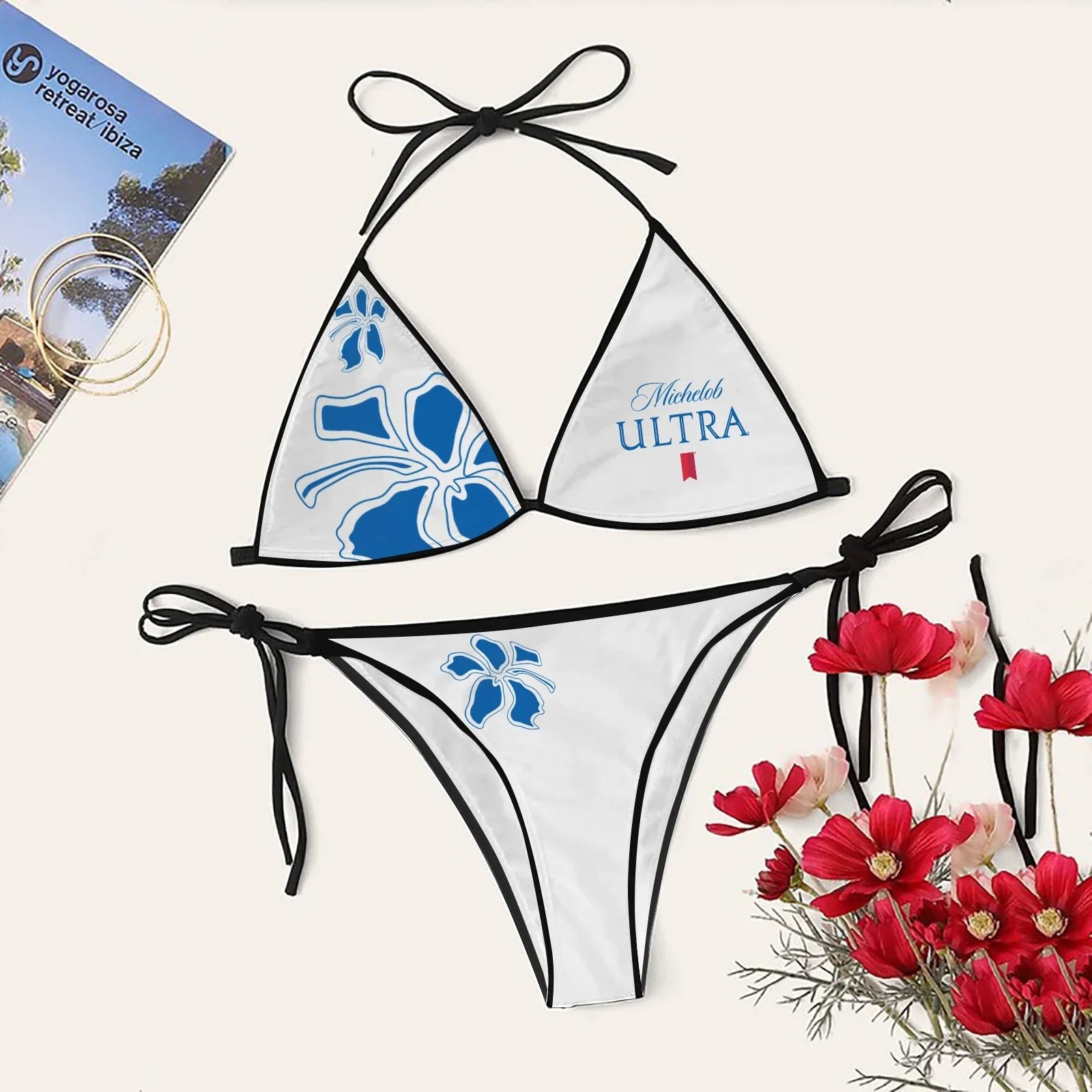 Women's Michelob Ultra Sea Blossom Triangle Sling Bikini Swimsuit
