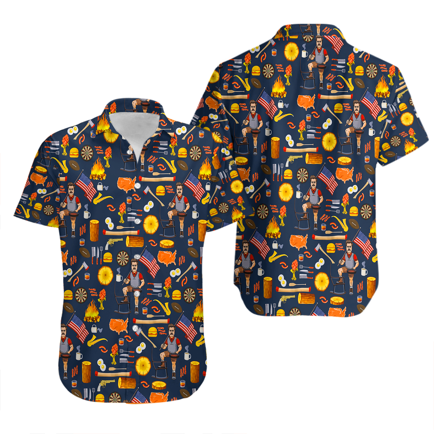 Ron Swanson Hawaiian Shirt Of Greatness