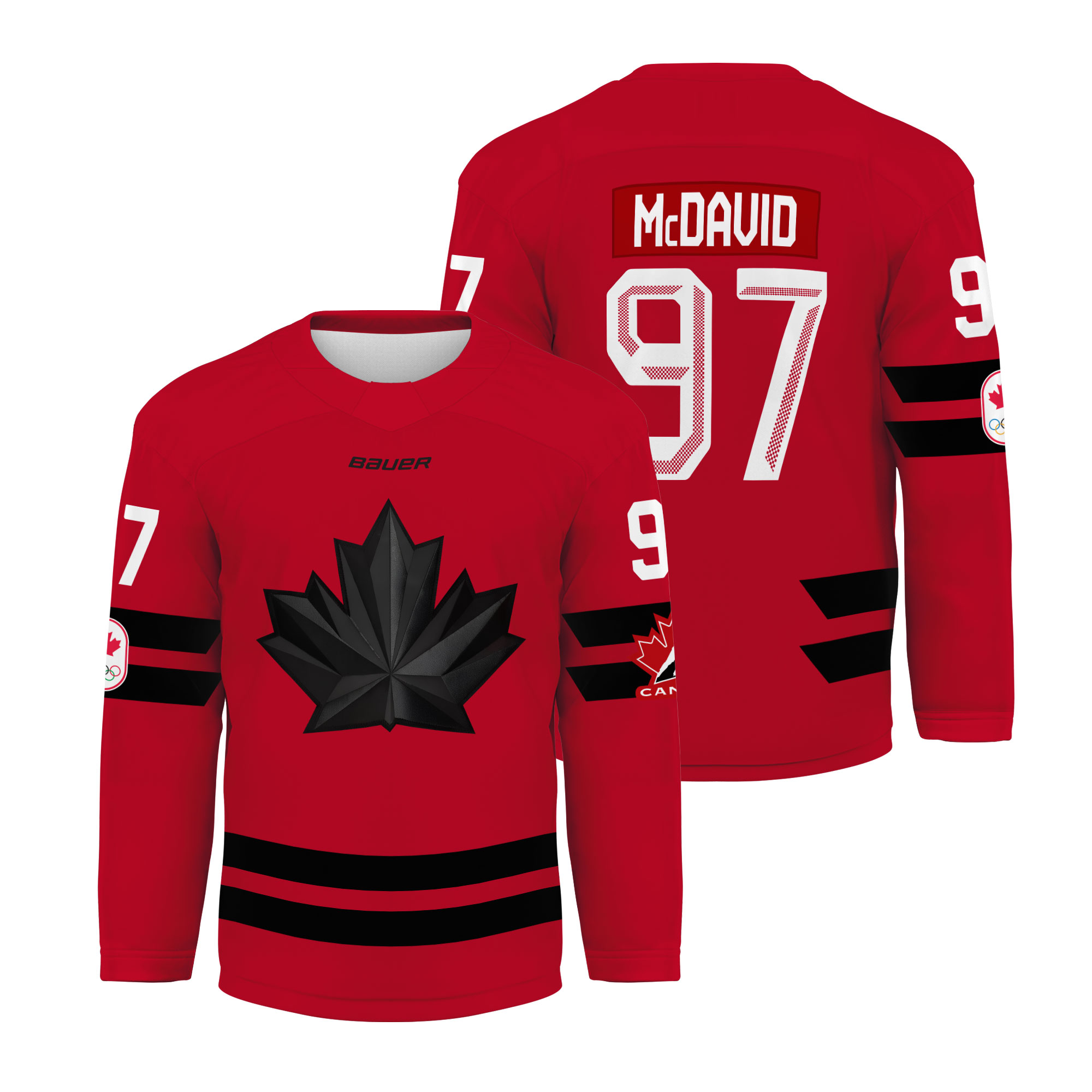 Connor McDavid #97 2026 Olympics Team Canada Size Large Jersey