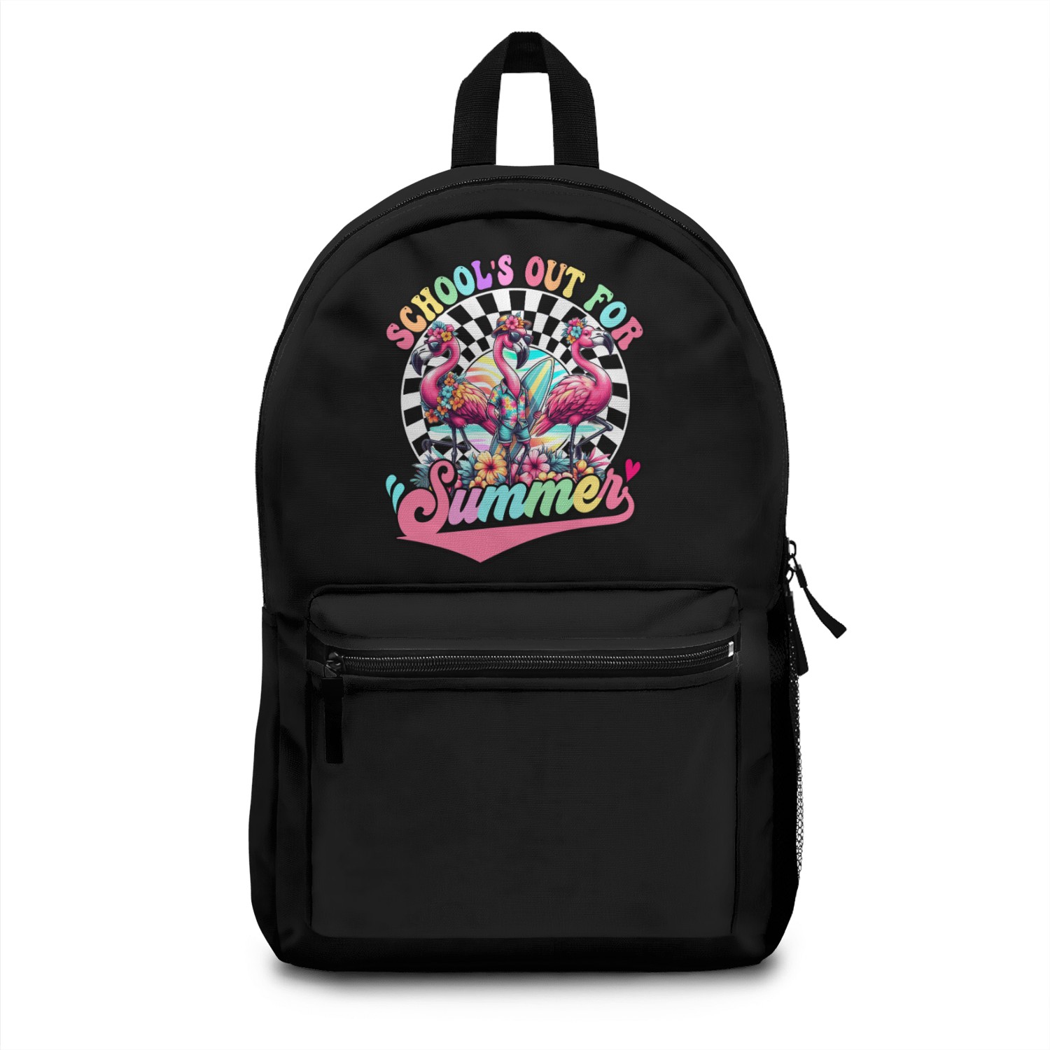 Schools Out For Summer Flamingo Teaches Students Backpacks