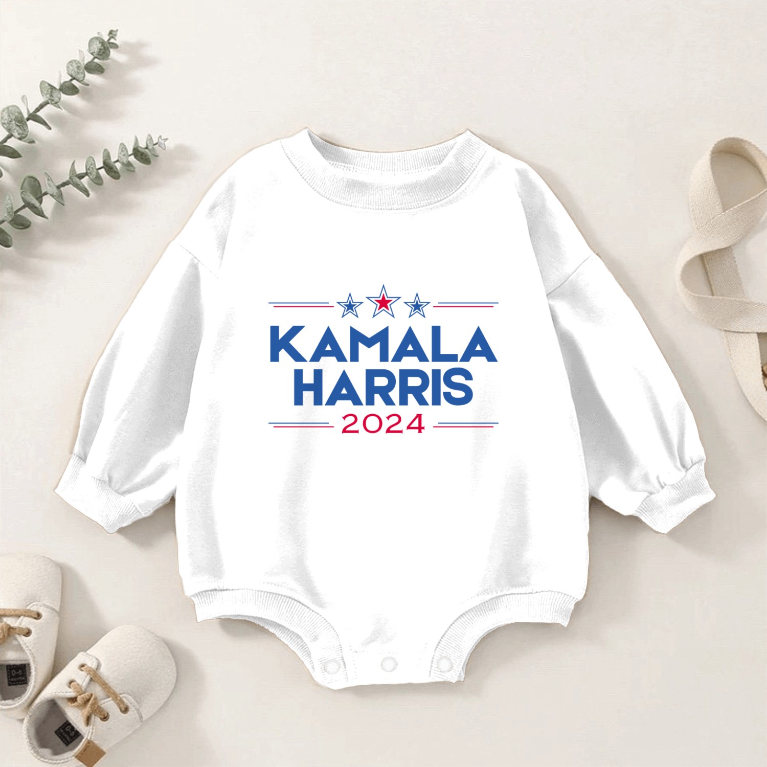 Kamala Harris For President 2024 Baby Romper Sweatshirts