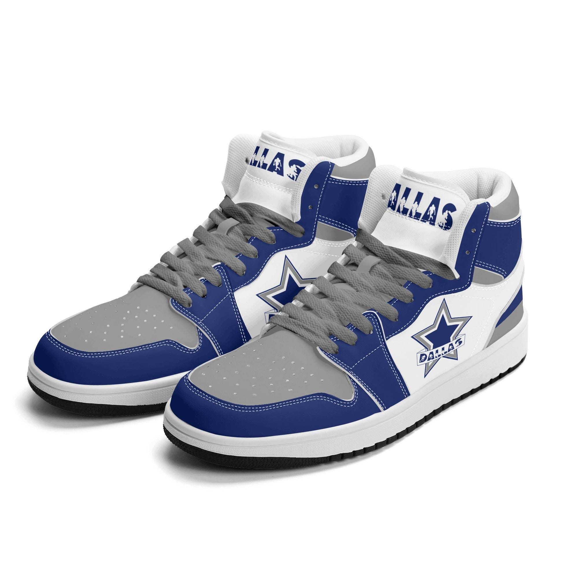 Dallas Football Team Shoes for Men & Women Team Themed Basketball Sport Shoes Custom Football Sneakers Dallas Sneakers Dallas Gifts Shoes