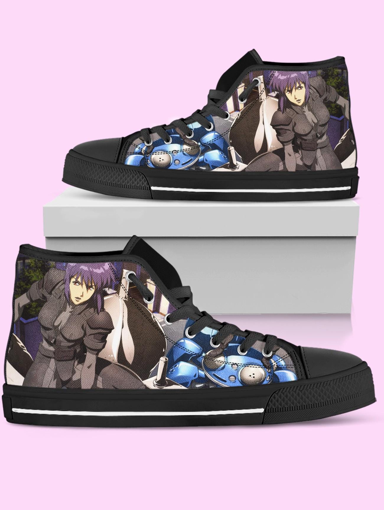 Ghost in the Shell High Top Shoes, Anime Sneakers for Women, Men