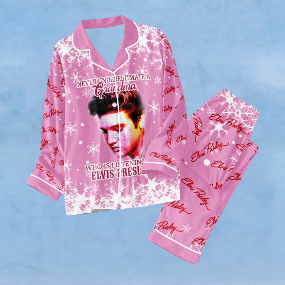 Elvis Presley Button Down Pajamas Set, Rock And Roll Pajamas, Elvis Quotes Pajamas Pants, Music Lover Gift, Christmas Elvis