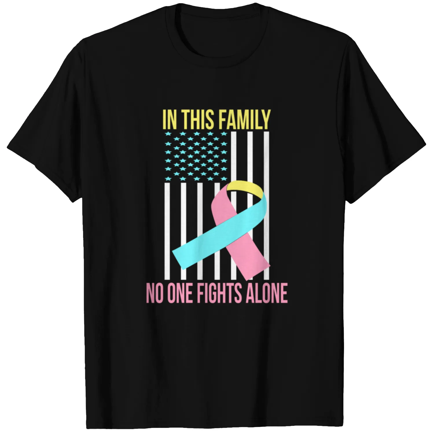Usa Flag Cdh Hernia Ribbon Shirts Cdh Hernia Aware T-shirt