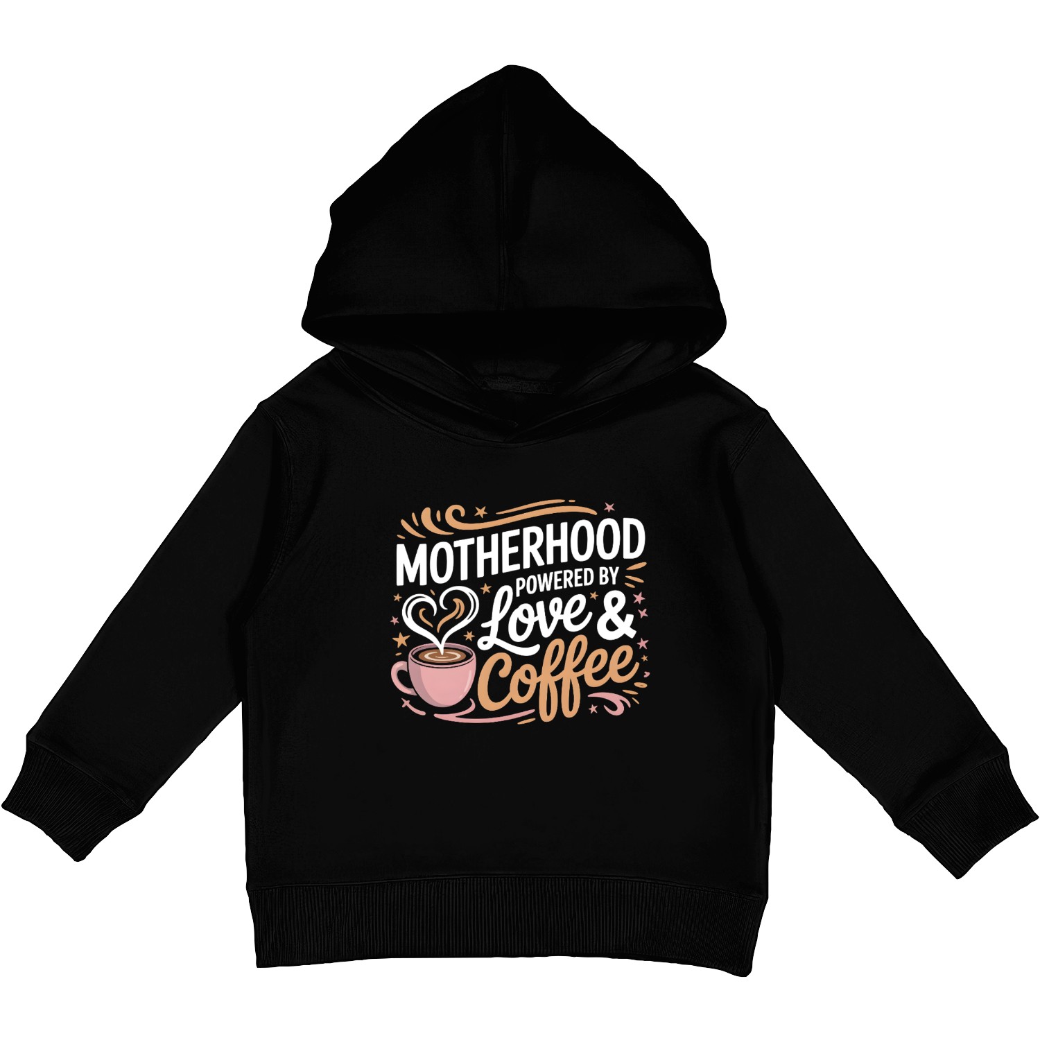 Love, Coffee, and Motherhood: The Perfect Blend Kids Pullover Hoodies