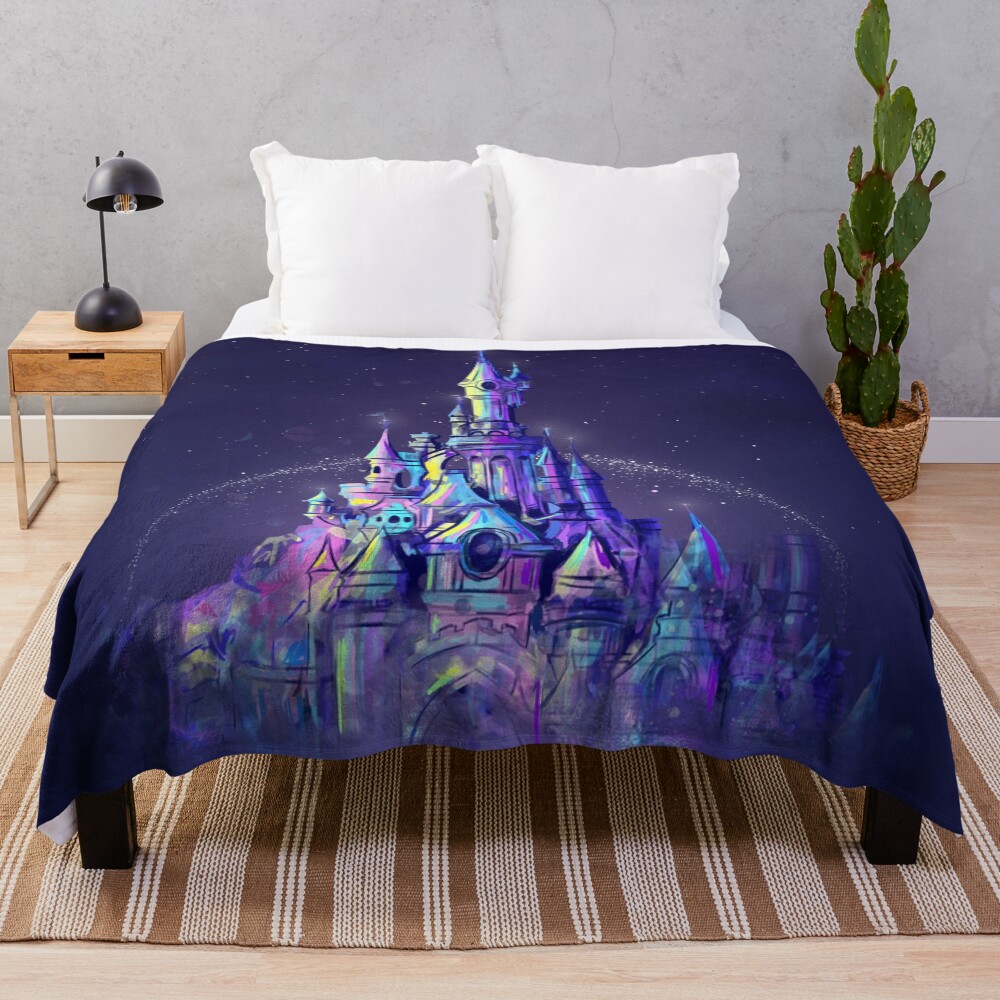 Magic Princess Fairytale Castle Kingdom Throw Blanket