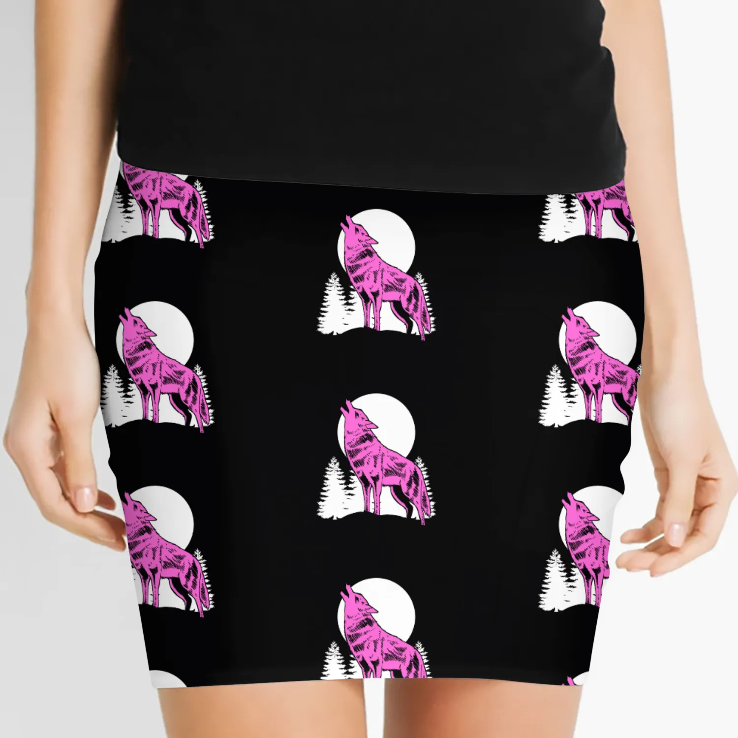 Mountain Wolf Furry Owner Gift Women's Mini Skirts