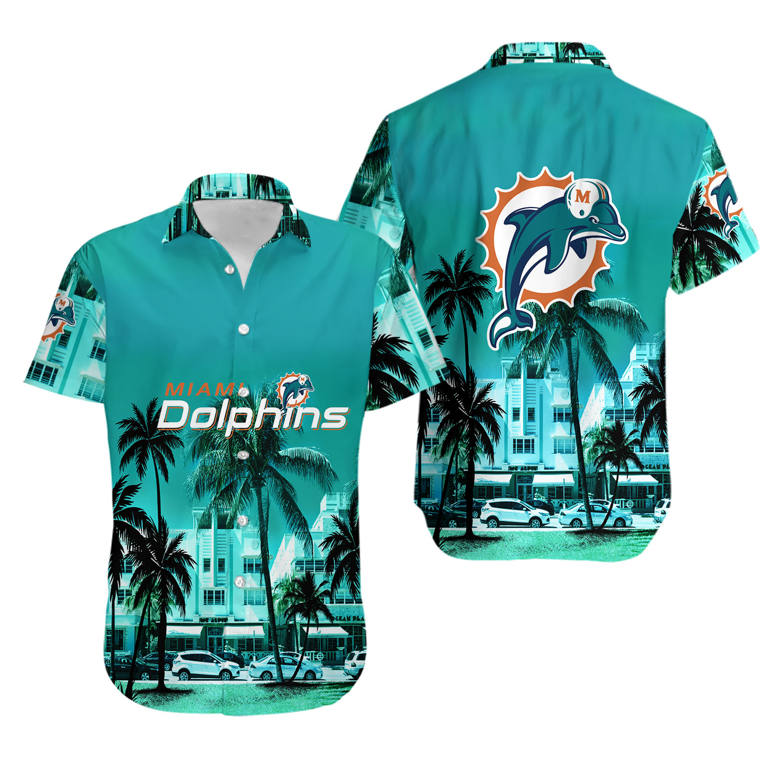 Miami team Dolphin 1974 retro hawaiian shirt