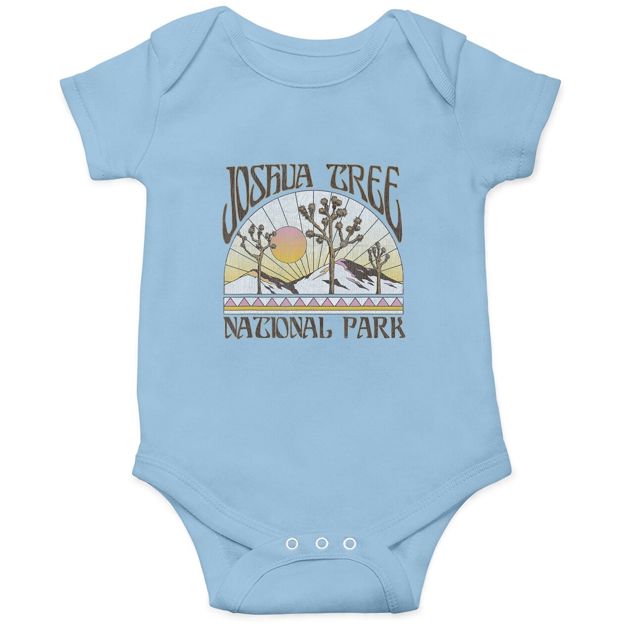 Vintage Joshua Tree National Park Retro Outdoor Camping Hike Baby Bodysuit