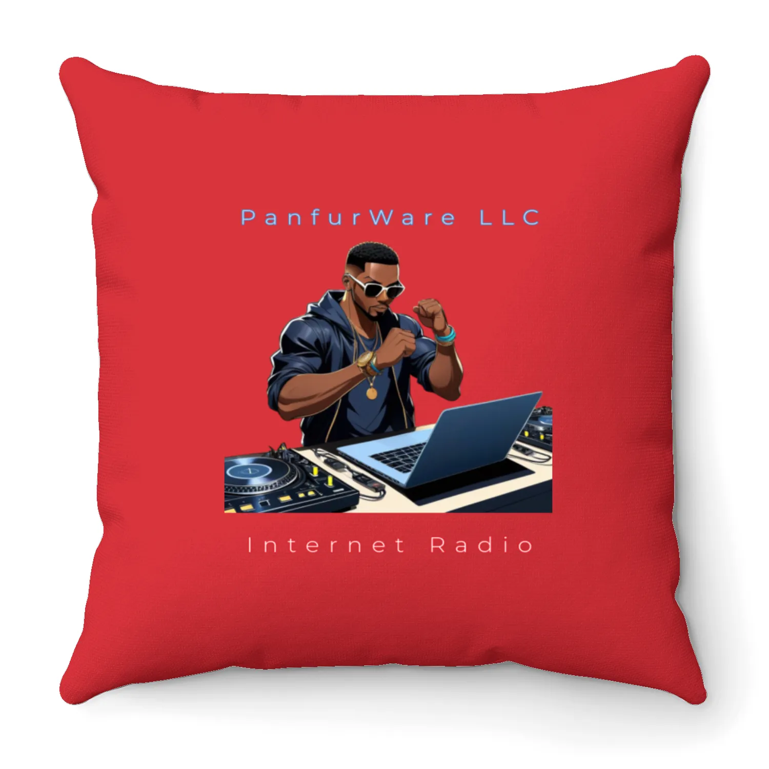 PanfurWare LLC Internet Radio - PanfurWare LLC Throw Pillows
