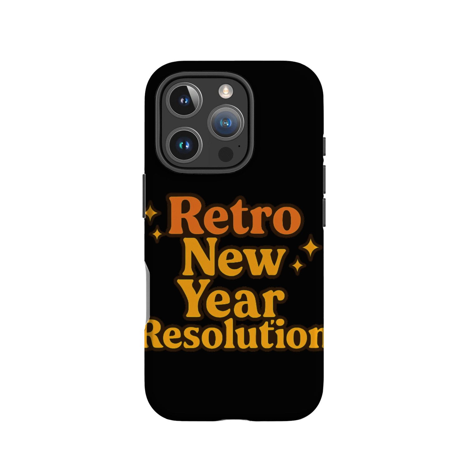 Retro New Year Resolution Typography IPhone Cases