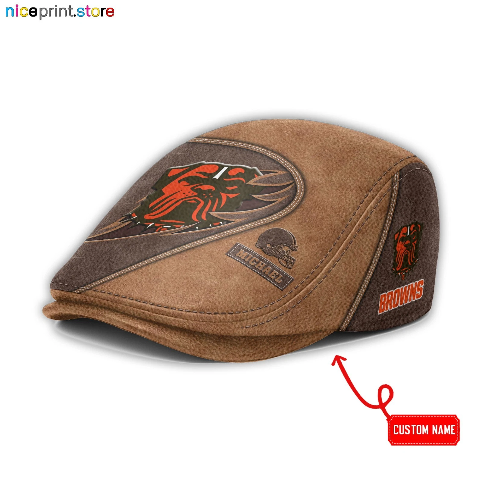 Cap Cleveland Team Browns Jeff Cap football Newsboy Cap Golf Cap football Flat Cap