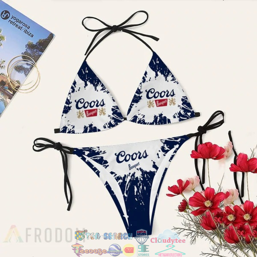 CCOORS Banquet Beer Tie Dye Women's Sling Bikini Set Swimsuit