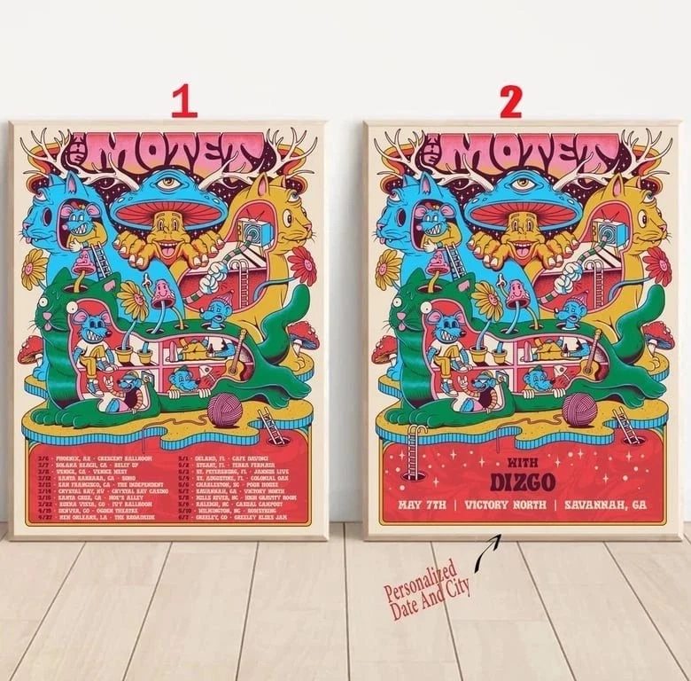 Custom The Motet Summer Tour 2025 Poster
