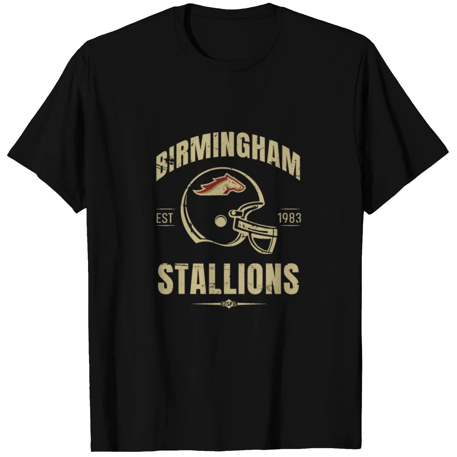 Birmingham Stallions USFL 1983 Football T-shirt