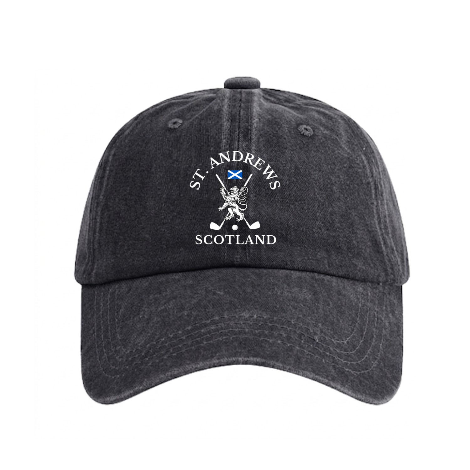 St Andrews Scotland Golf Fan Washed Denim Baseball Caps