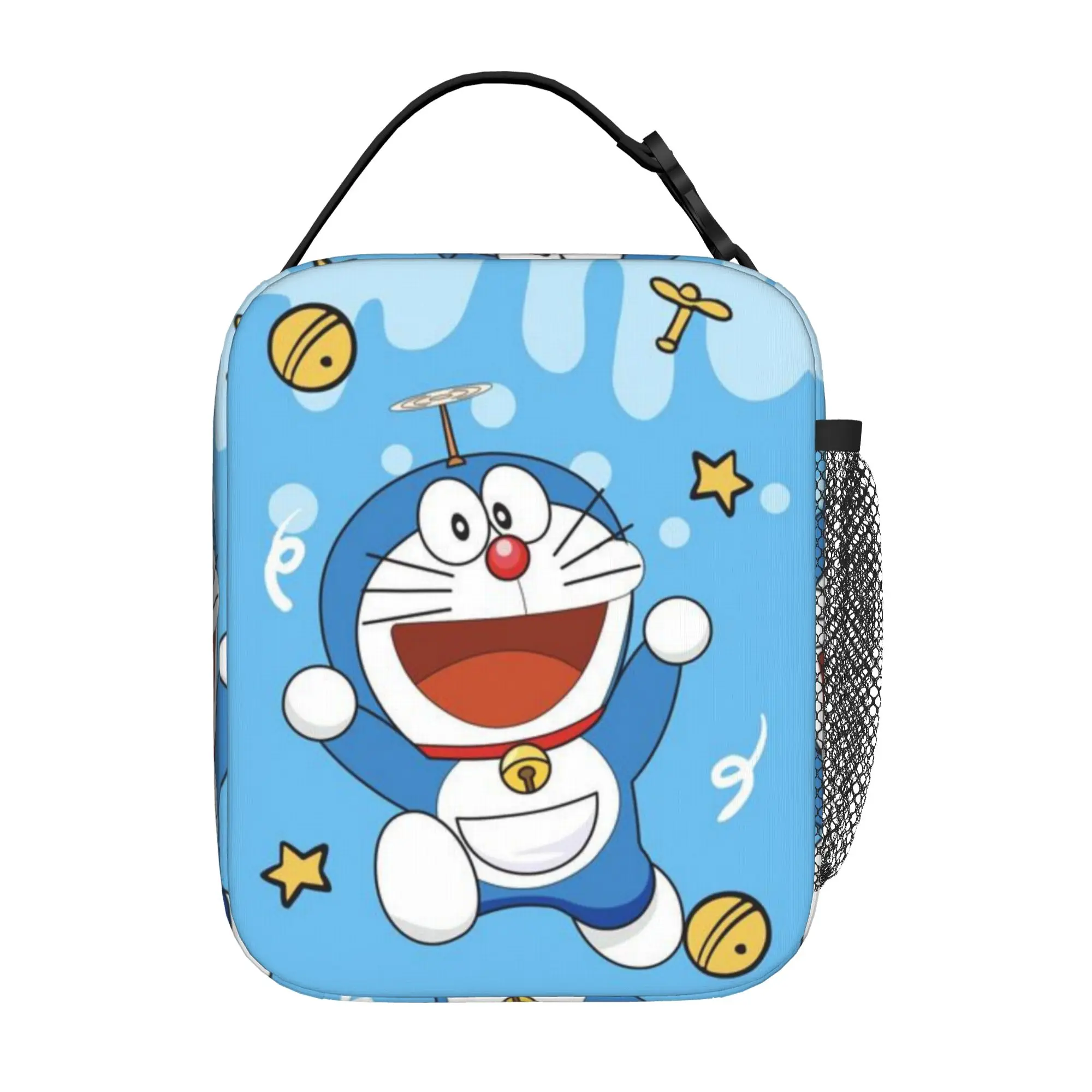 Back to school season Doraemon Meal Bag Bamboo Copter Zipper Closure Harajuku Design Daily Snack Storage Lunch Bag