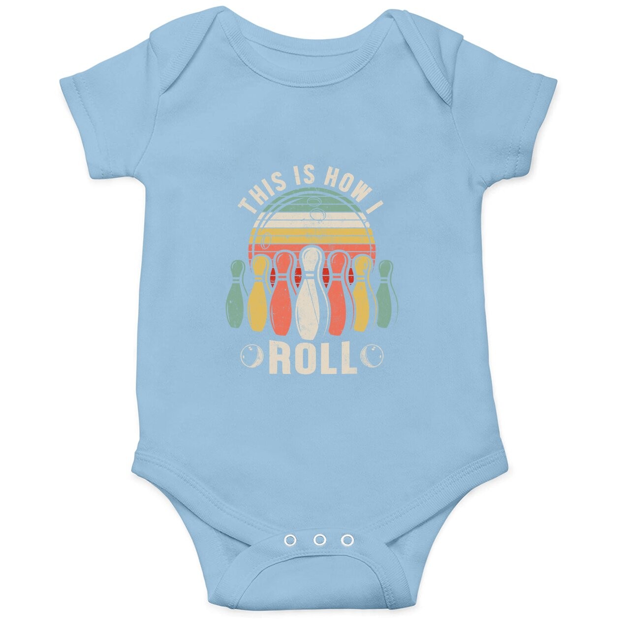 This Is How I Roll Retro Bowling Baby Bodysuit