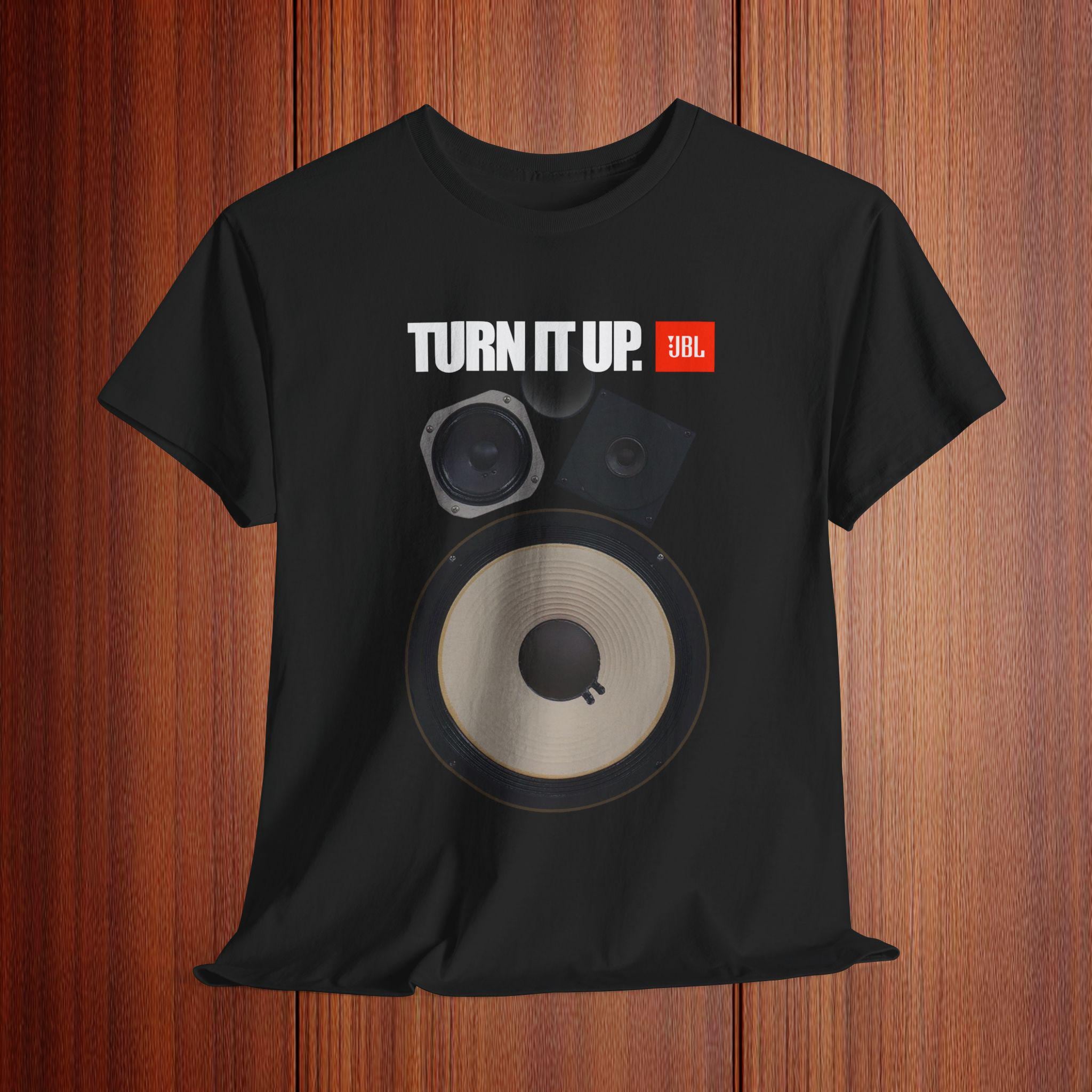 Turn it up JBL Limited Edition Loudspeaker Heavy Cotton Tee, Music Lover Gift, Sound Engineer Shirt, Concert Apparel, Festival Wear, Unisex