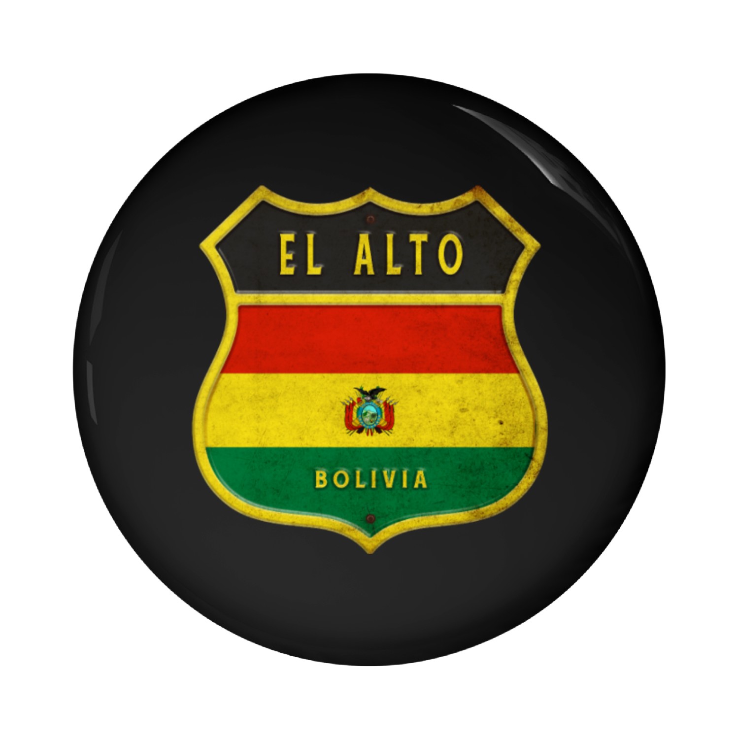 El Alto Bolivia coat of arms design Pin Buttons