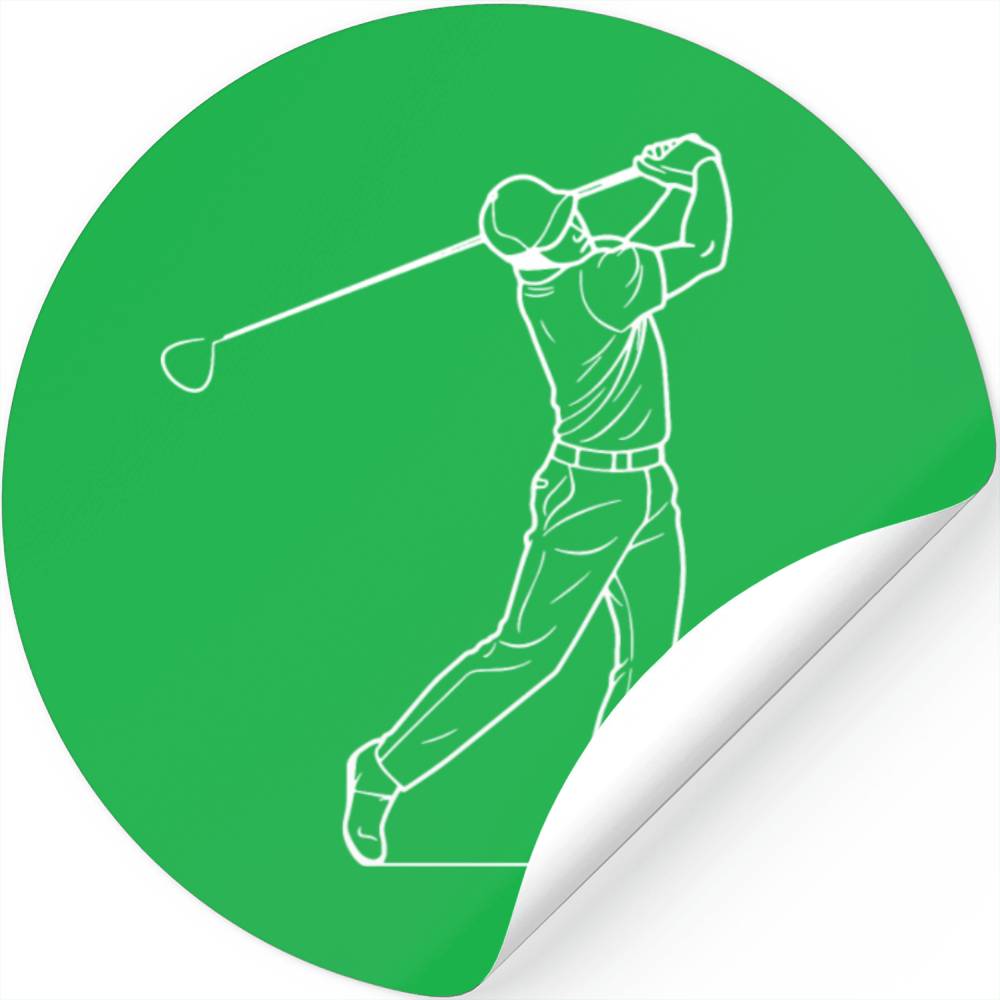 Golfer Sketch Stickers