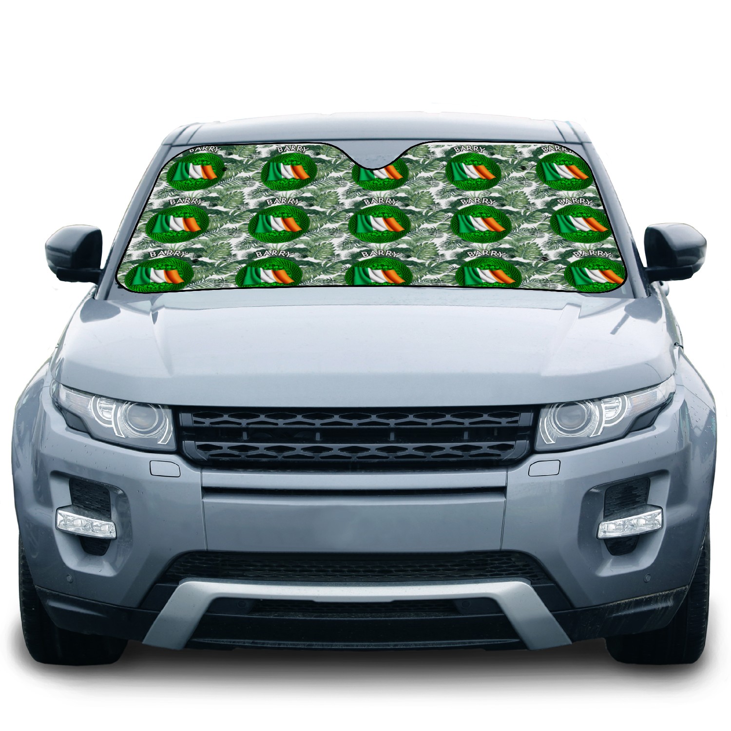 Barry Shamrock & Irish Flag Car Sun Shades