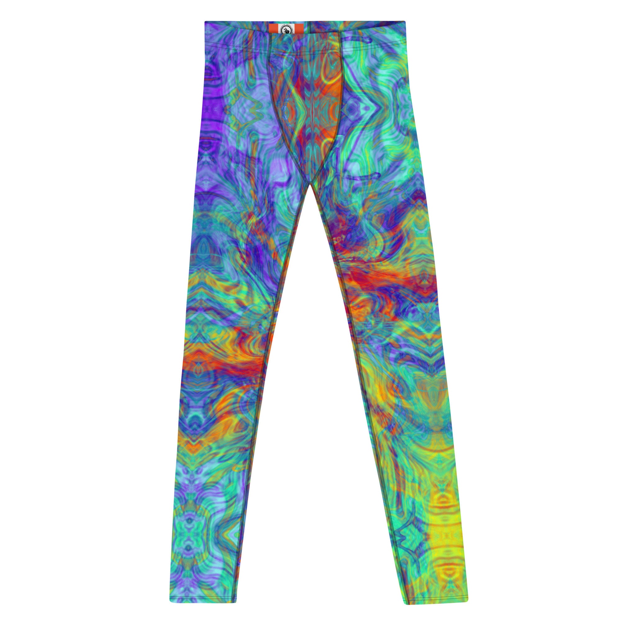 Men's Leggings, Multicolor, Men's Rave Pants, Men's Festival Tights, Gym Leggings
