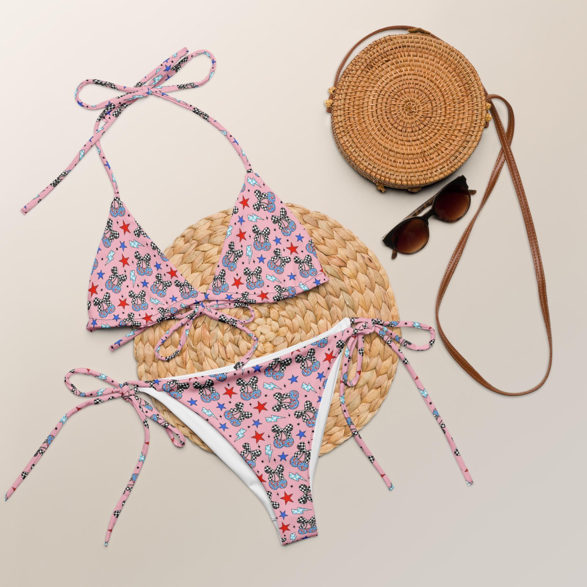 Retro 4th of July Two-Piece Bikini Swimsuit for Women Summer Beachwear