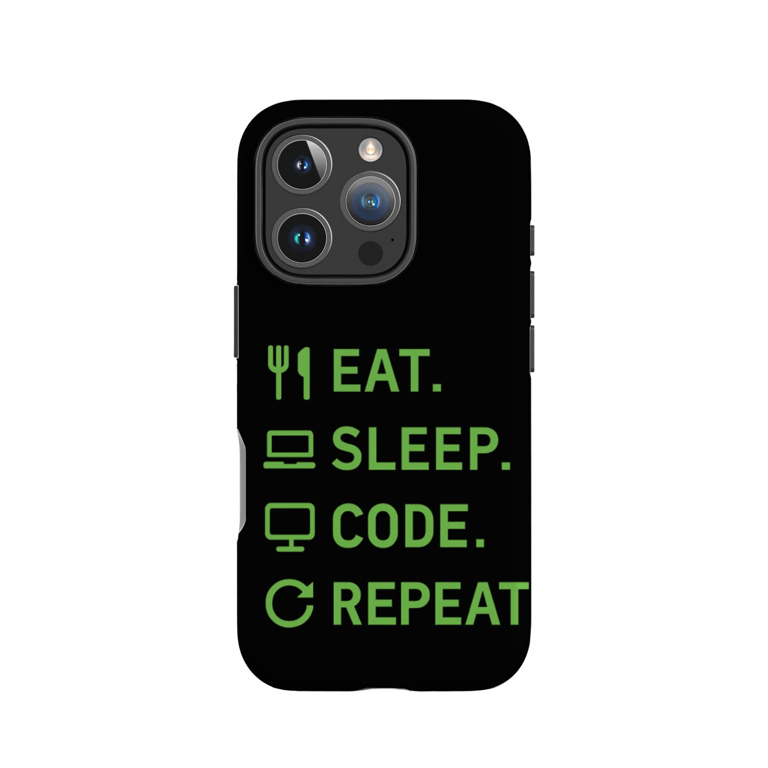 Eat Sleep Code Repeat – Programmer Lifestyle IPhone Cases