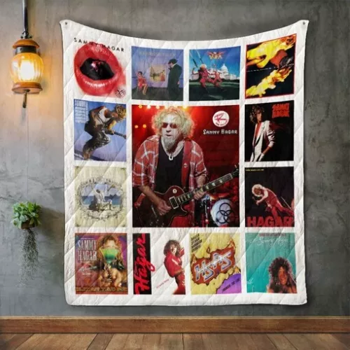 Sammy Hagar Quilt Blanket, Great for Bedroom Decor, Gift for fan Music Lovers