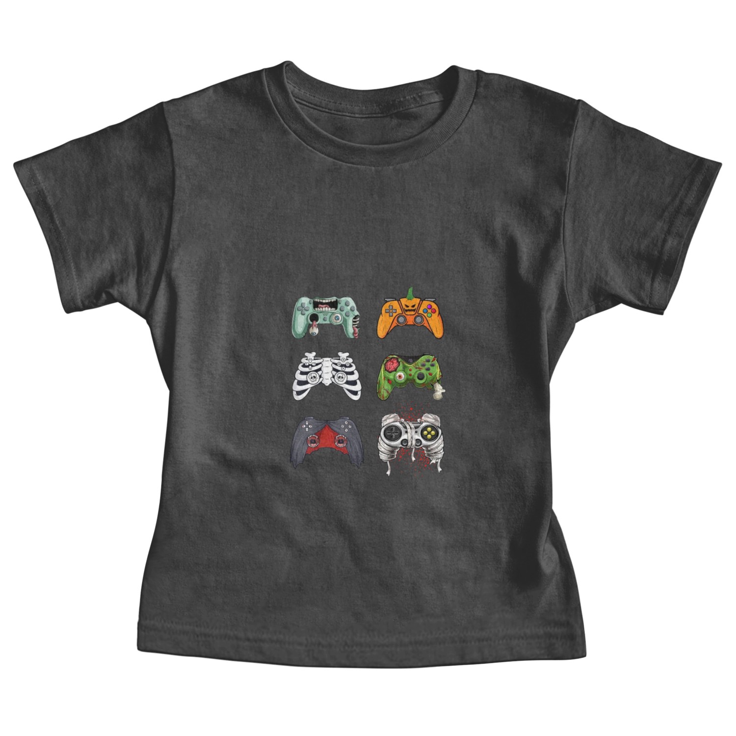 Halloween Skeleton Zombie Gaming Controllers Baby Tees