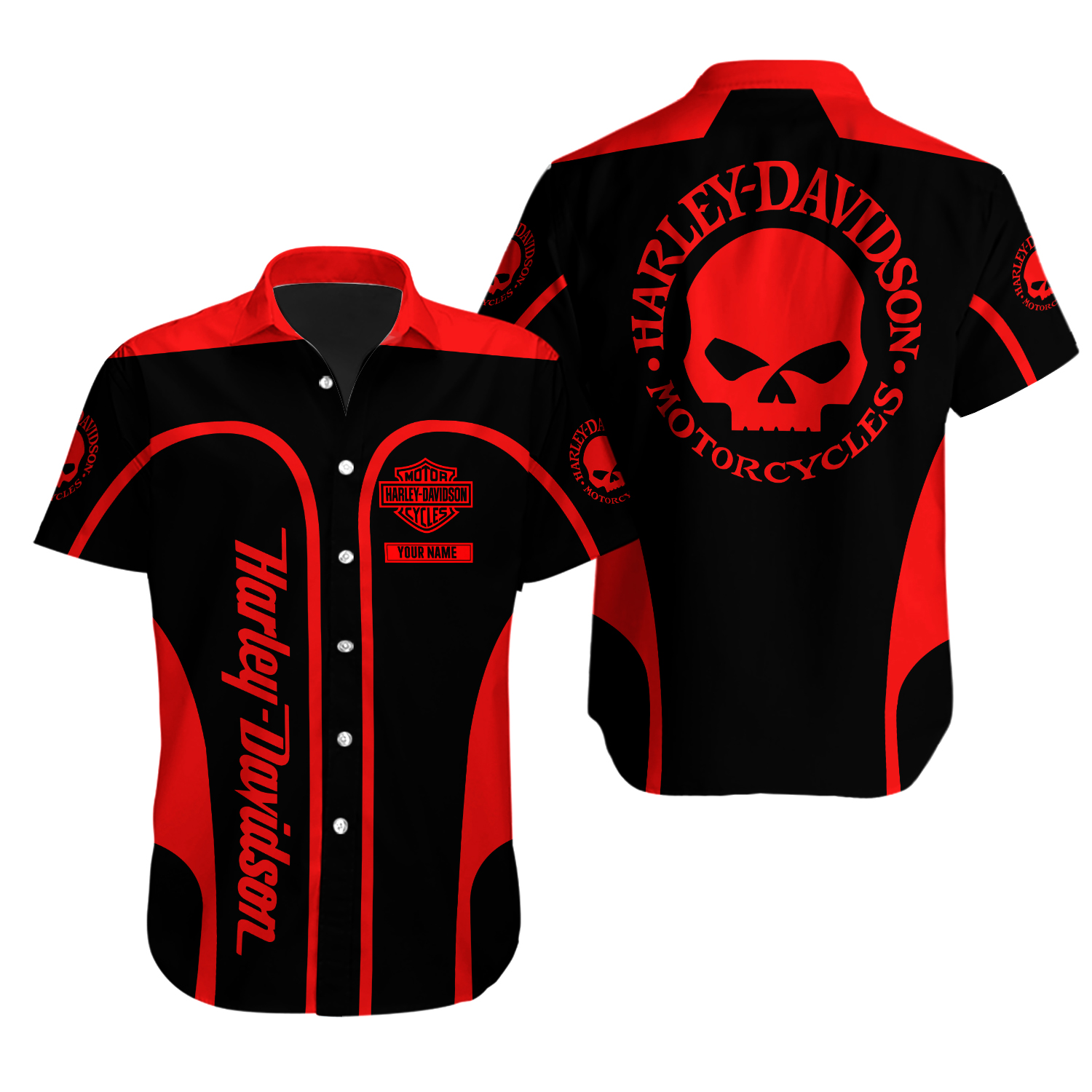 Personalized Haarleyy Davidson 3D Printed Hawaiian Shirt