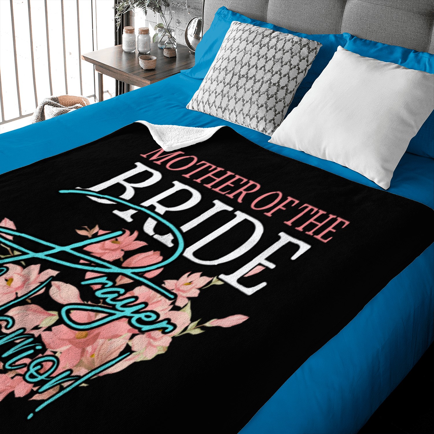 Mother of the Bride Prayer Warrior | Floral Faith Baby Blankets
