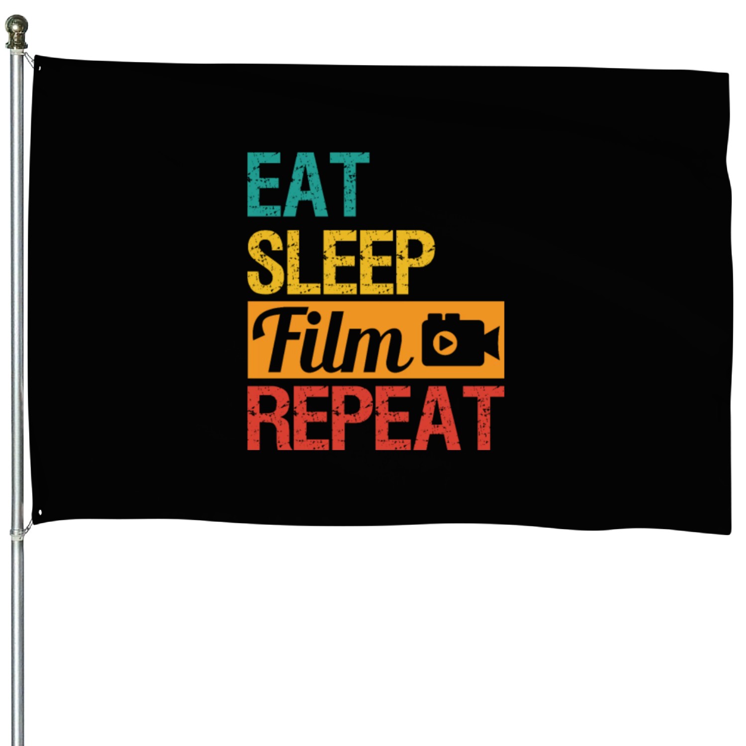 Eat Sleep Film repeat Movie Director Filmmaker House Flags