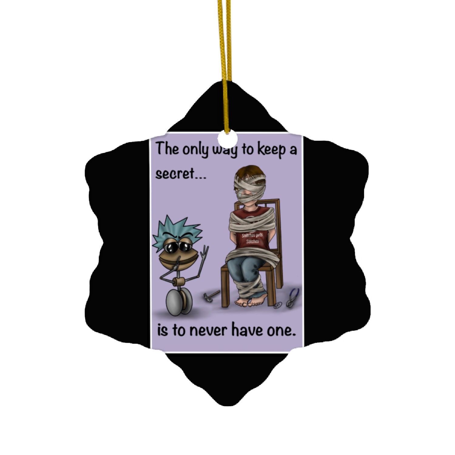 DUH Keeping a Secret Ceramic Ornaments
