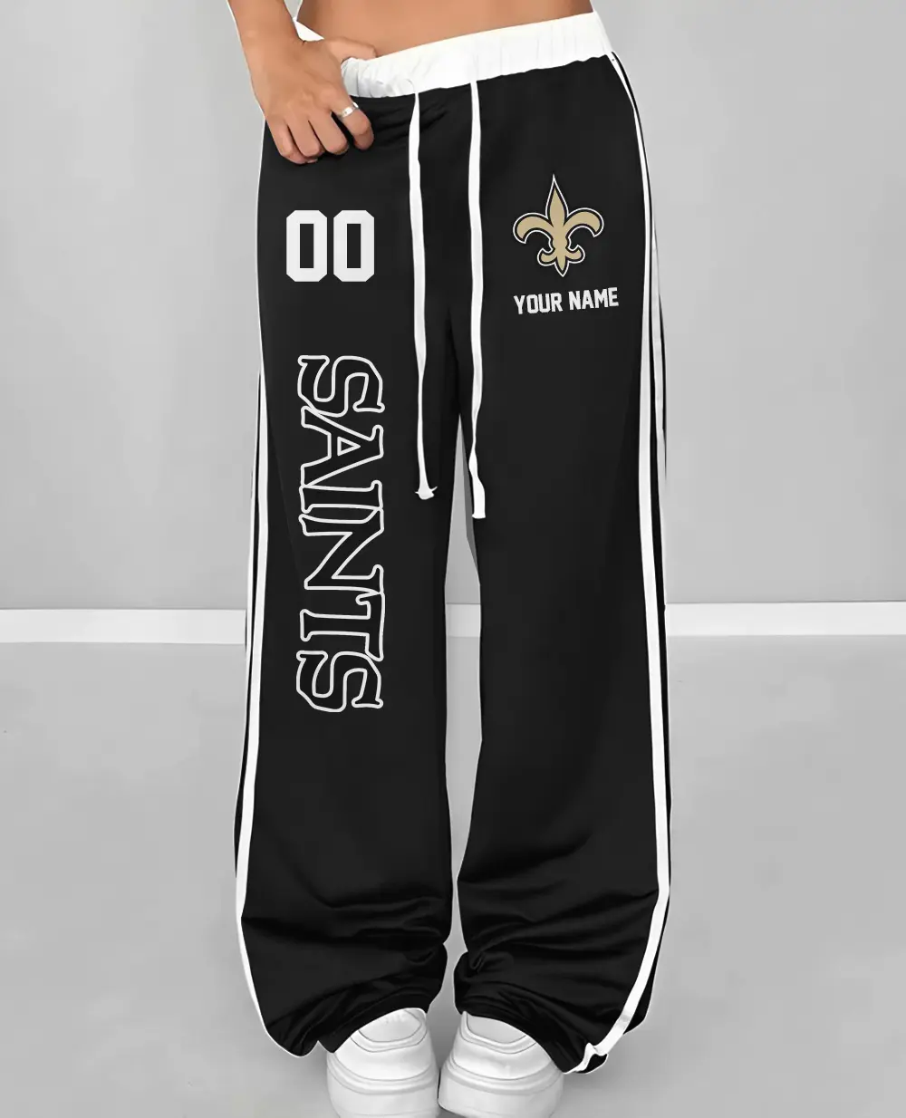New Orleans Saints Personalized Wide Leg Lounge Pants
