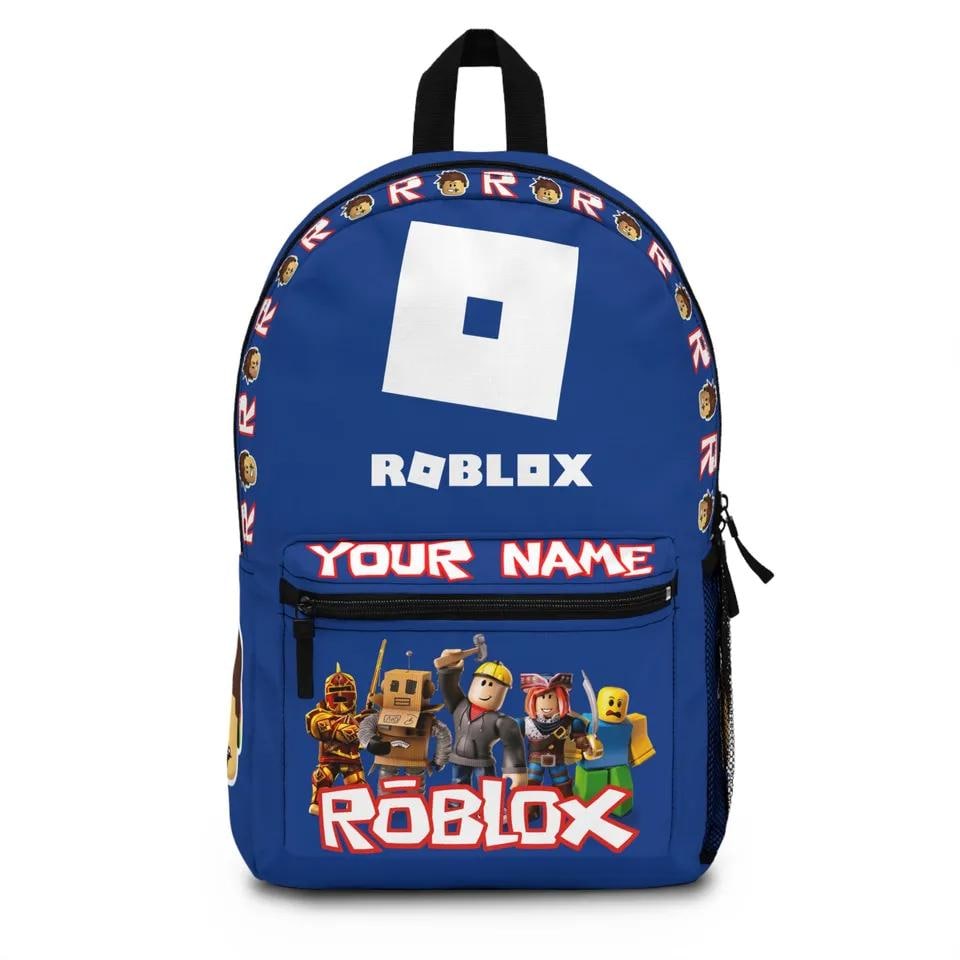 Personalized Roblox-Inspired Backpack for Kids, Custom Name School Bag for Boys, Gamer Backpack