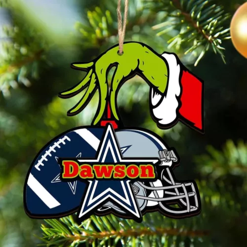 Personalized Dallas Football Team Cowboys Christmas Ornament Holiday Gift
