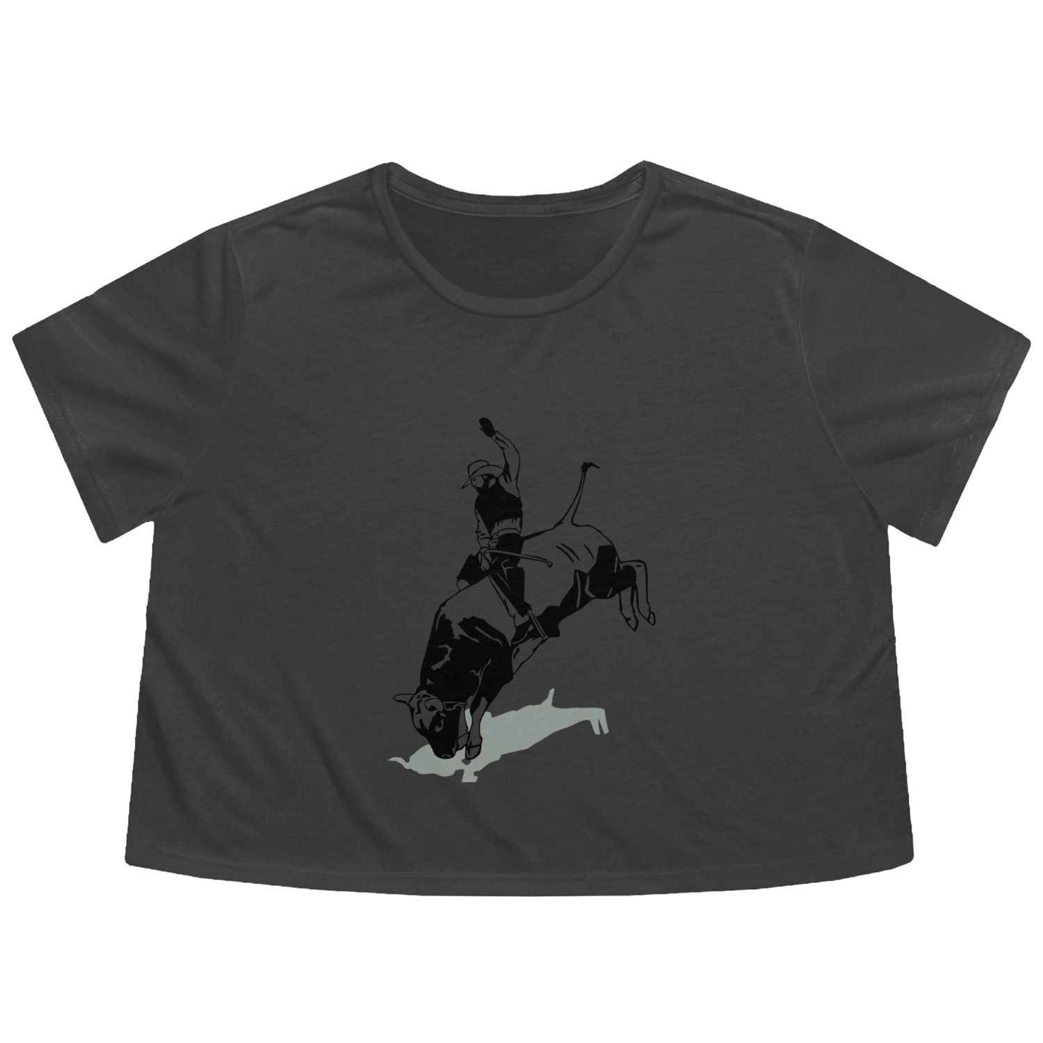 Western Rodeo - Bullrider Flowy Cropped Tees