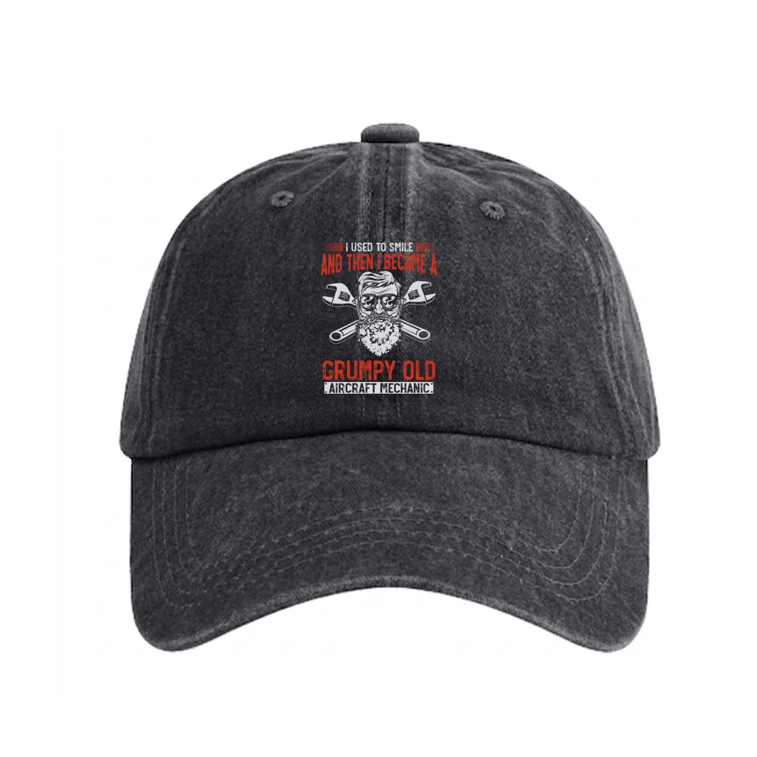 Aircraft Mechanic, airplane mechanic Washed Denim Baseball Caps