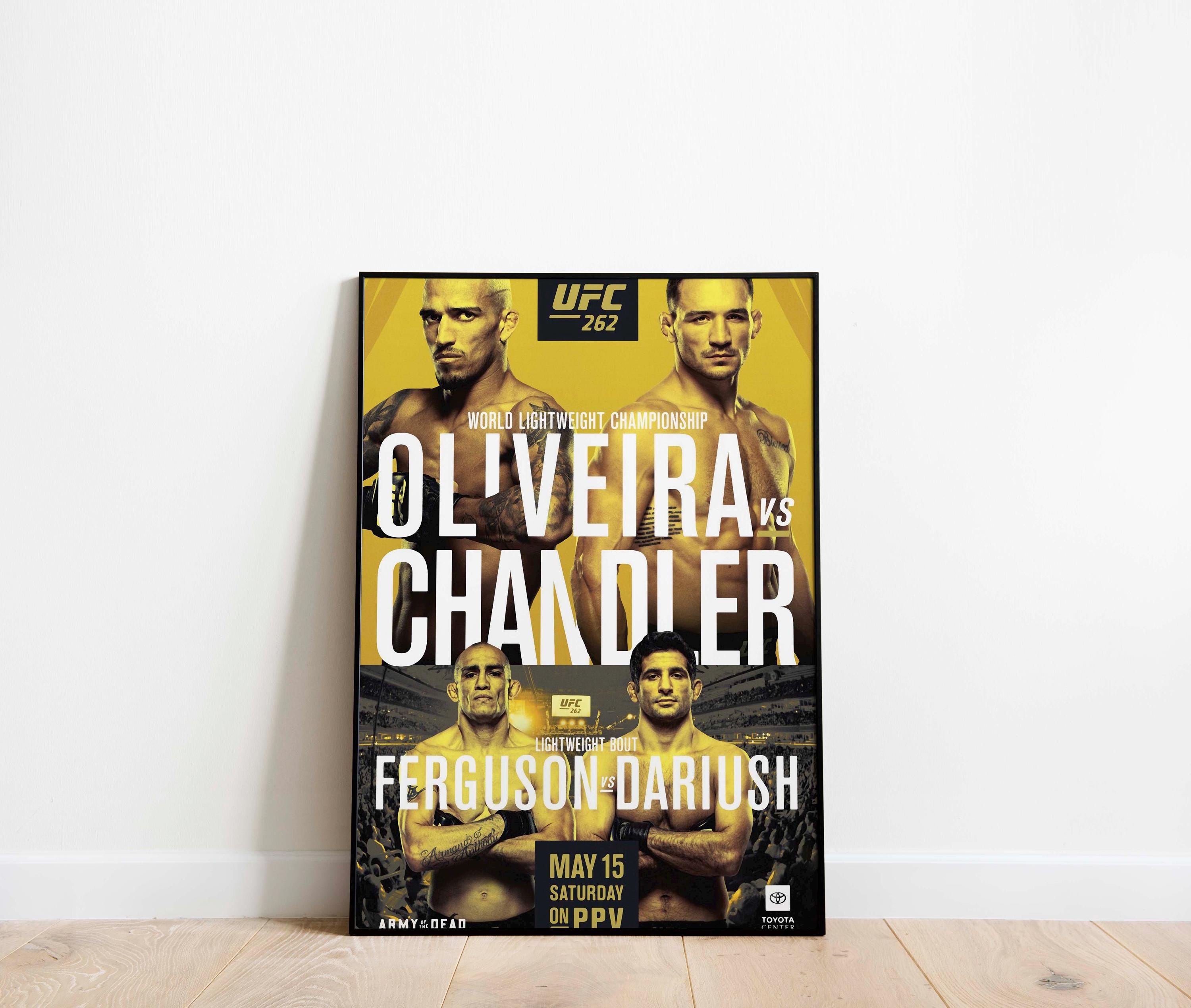 UFC 262 Charles Oliveira vs Michael Chandler Poster Houston Texas May 15 2021 Premium Matte Vertical Print
