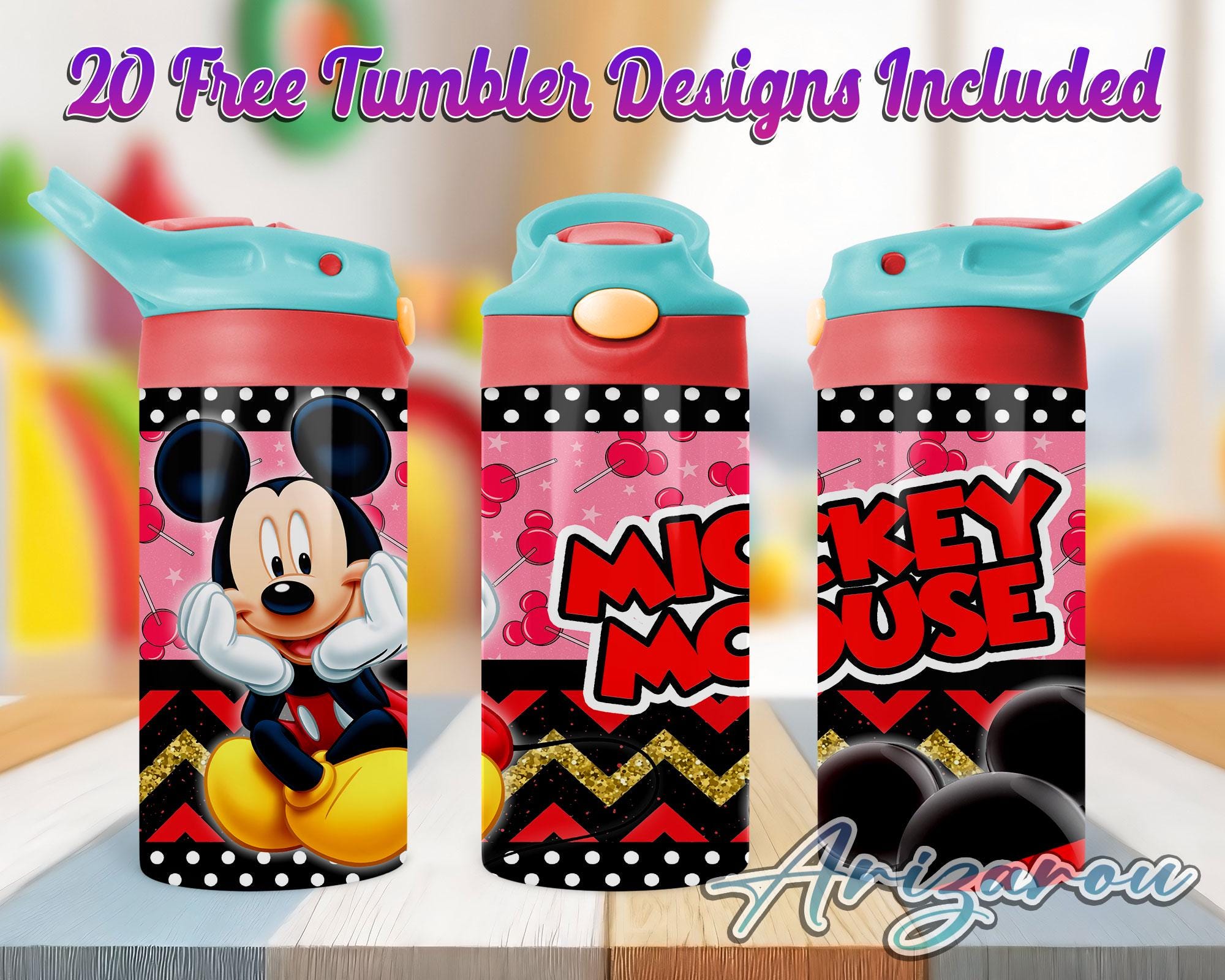 Mouse Cartoon 12oz Kids Flip Top Sippy Cup, Cartoon 12oz Sippy cup Tumbler