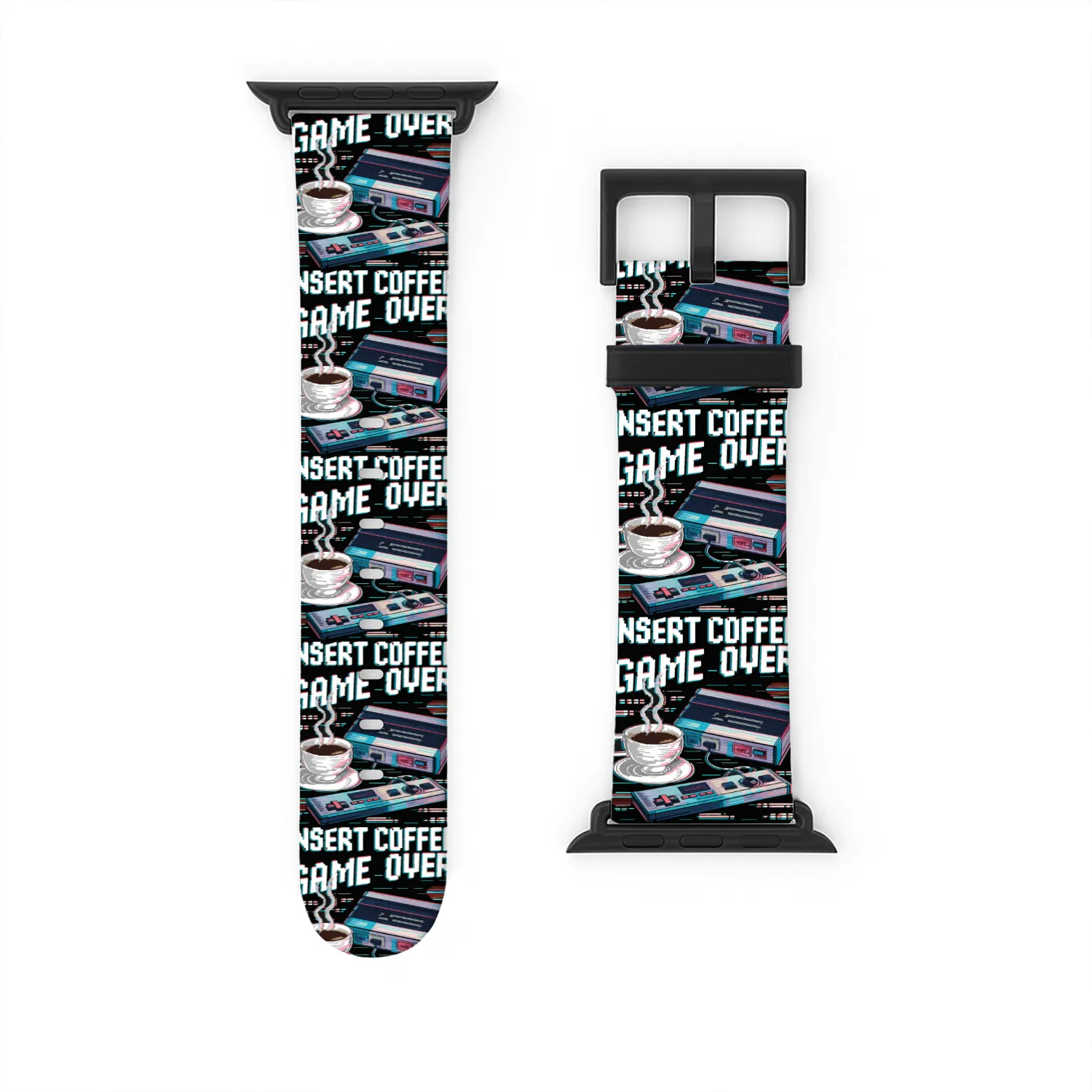 Game Over Insert Coffee 01 Watch Bands For Apple Watch