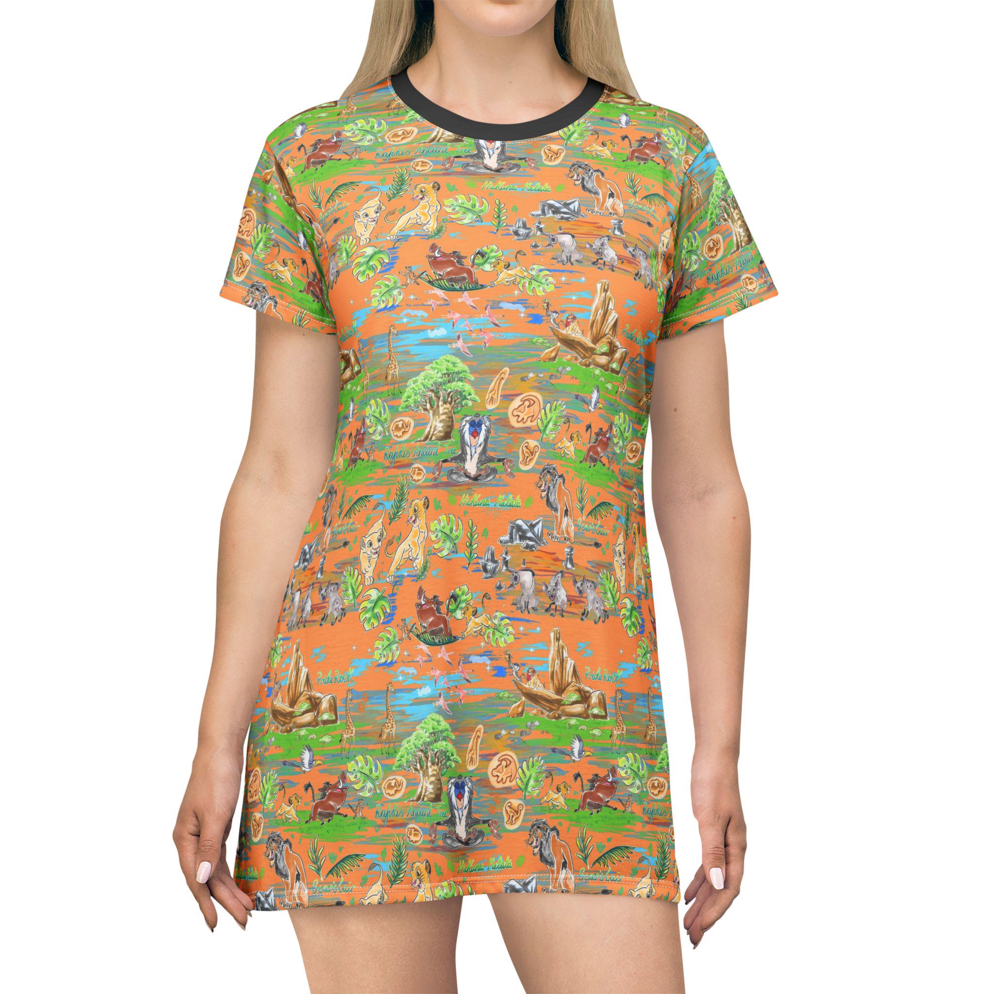 Simba's Savanna Sunset Women's T-Shirt Dress