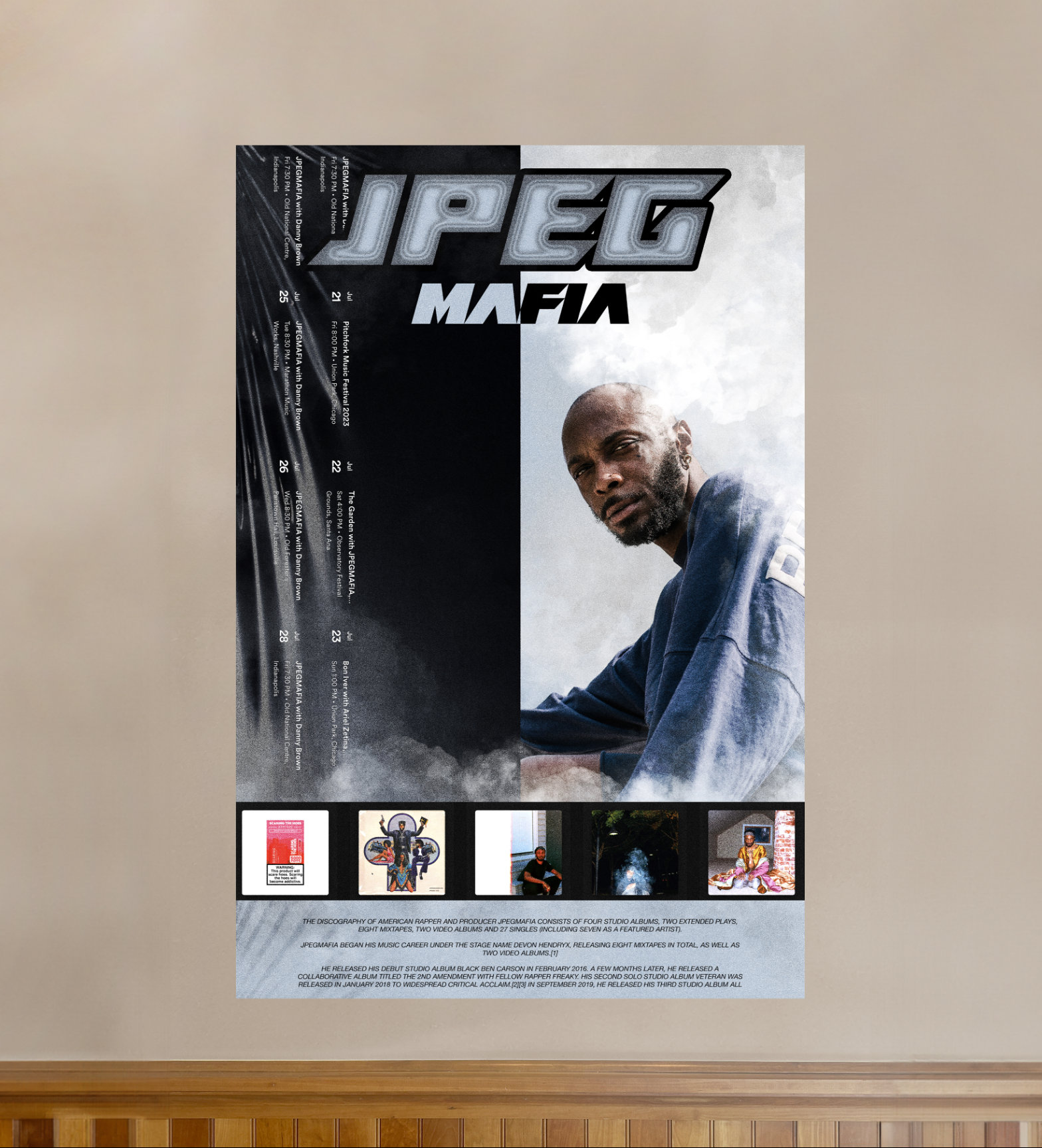 JPEG mafia Poster | Music Poster | Album Cover Poster | Wall Decor | Music Gift | Room Decor